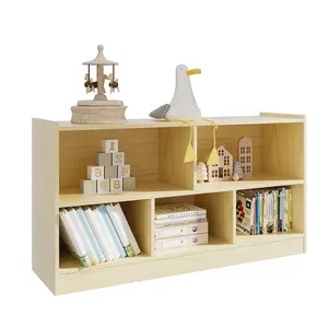 Wholesale Kindergarten Preschool Child Room Book Toy Storage Organizer Furniture Wooden Montessori Cube Kid Cabinet