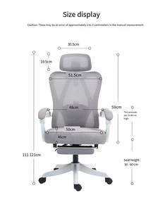 Silla de Oficina Ergonómica Profesional Ajustable, Malla Completa, Diseño Moderno, Reposapiés Plegable, Nylon Resistente, Reposabrazos 3D, Aleación de <span class=keywords><strong>Aluminio</strong></span> - Product Image 6