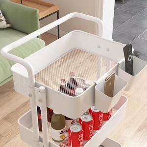 Nordic Small Cart Rack Rolling Bad Organizer <span class=keywords><strong>Craft</strong></span> Roterende Mand Rack Roll Kar Keuken Mand <span class=keywords><strong>Trolley</strong></span> Met Mand - Product Image 4