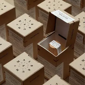 Kunden spezifisches Design Luxus quadratische Form Weiß Schwarz Karten farbe Kraft Parfüm Flaschen boxen Kosmetische Papier box Verpackung