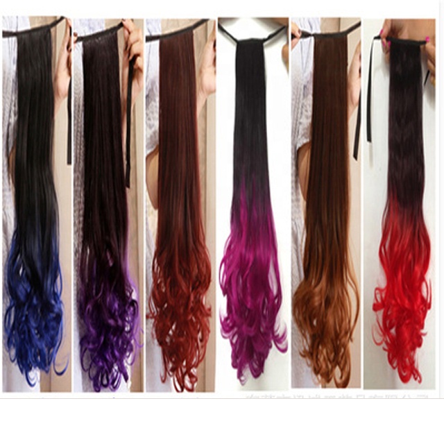 Оптовая продажа от производителя, парик на заказ, длинный парик, Перманентная завивка, крупные волнистые локоны, женские локоны для конского хвоста