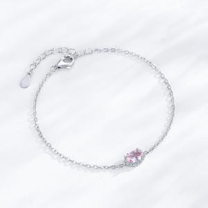 Pulsera de Cadena con Lingote de Morganita Rosa en Plata de Ley S925 para Mujer - Regalo de Aniversario, Versión de Cobre Personalizable - Product Image 6