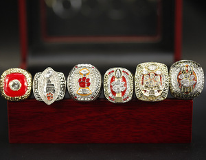 Clemson tigres. Juego de <span class=keywords><strong>6</strong></span> anillos, anillos de campeonato de fútbol, anillo clásico nostálgico conmemorativo popular de Europa y América - Product Image 5