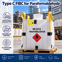 Sac Jumbo FIBC conducteur de type C homologué ONU, 2000 kg, connectable à la terre, UN2213, pour poudre de paraformaldéhyde, robuste et réutilisable