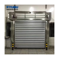 Puerta de garaje de seguridad espiral de metal duro barata, enrollable de alta velocidad, de aleación de aluminio para almacenes
