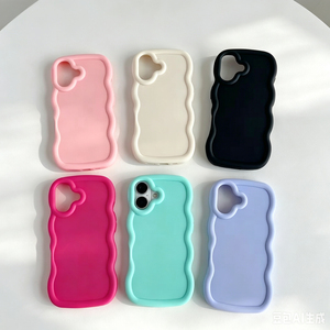 Coques de téléphone ondulées pour <span class=keywords><strong>iPhone</strong></span> 18 17 16 15 Pro Max 14 Plus 13 12 11 XR XS – Étui de protection DIY antidérapant en TPU doux au toucher - Product Image 6