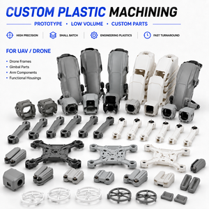 Pièces de drone en POM usinées par OEM, usinage de précision sur mesure en plastique POM et PTFE, micro-usinage CNC en plastique - Product Image 1