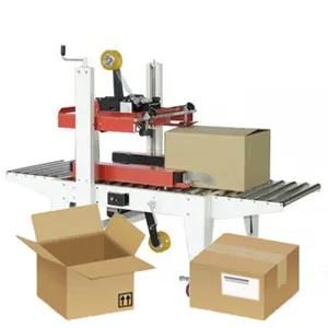 Tape Carton Sealer Semi Automatic Box Sealing Packing Machine and auto folding sealing machine