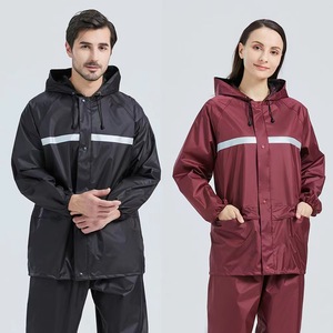 Combinaison de pluie pour motard homme sur mesure, imperméable, en tissu Oxford, durable, avec bandes réfléchissantes pour la sécurité des adultes - Product Image 6