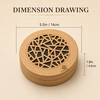 Brûleur en bambou écologique personnalisé avec gravure laser, design zen moderne, couvercle ajouré pour la décoration de spa et de bien-être de luxe