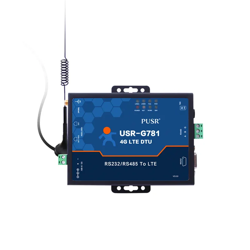 USR-G781-AU M2M endüstriyel 4G hücresel seri modem 1 Ethernet bağlantı noktası destekler modbus RTU