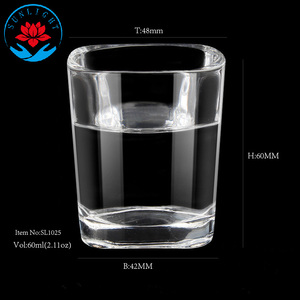 Fabbrica all'ingrosso di buona qualità 60ml Shot bicchieri da 2 Oz quadrati Tequila Shot bicchieri - Product Image 6
