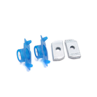 Écrous de canal à truites magnétiques, fixation solaire, en Zinc, Combo écrou de lavage, avec aile en plastique