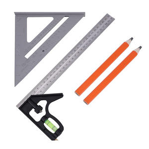 Outil de mise en page carré de vitesse en métal 7 pouces carré de charpentier carré avec mesure de règle d'angle en alliage de zinc de 12 pouces - Product Image 1