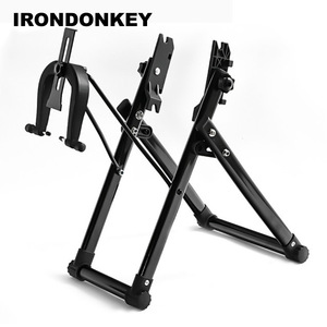 IRONDONKEY Support de réparation pliable pour vélo électrique de montagne Correcteur de <span class=keywords><strong>roue</strong></span> 45 # Acier à haute teneur en carbone noir argenté - Product Image 2
