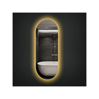 Miroir LED tactile intelligent de haute qualité pour chambre à coucher, design moderne, ovale, anti-buée, miroir éclairé