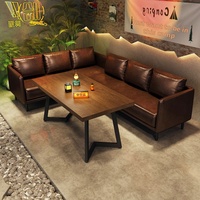 Combinaison de table et canapé pour restaurant de style camping, bar, café, barbecue, restaurant de fondue