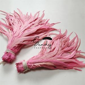 Vente en gros 144 couleurs 20-45cm plumes de queues de coq naturelles chinoises teintes pour coiffure de montage de mouches Costume de carnaval déco - Product Image 5