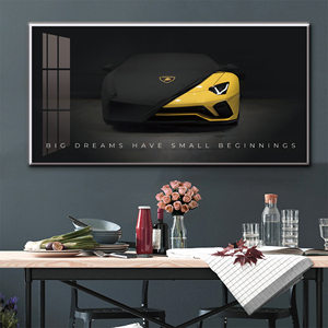 Lamborghini Big Dreams Motivational Wall Art Office living room Decor Canvas Print Print inspirational wall art and painting - Product Image 4