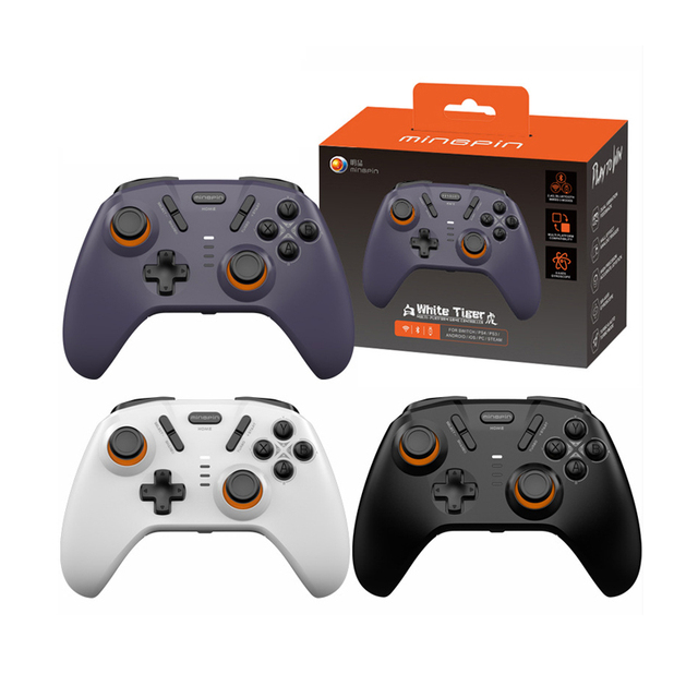 S821Pro Multi-platform Game Controller for PC/Android/IOS Gamepad for Switch/PS4 BT Wireless Joystick with Bracket and Receiver