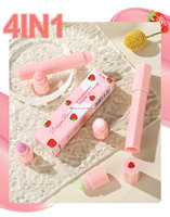 Huile pour les lèvres à changement de couleur de marque privée arôme hydratant fruits clair vegan rose brillant à lèvres plus dodu baume à lèvres