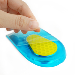 Almohadilla <span class=keywords><strong>de</strong></span> medio talón para aliviar el <span class=keywords><strong>dolor</strong></span> <span class=keywords><strong>de</strong></span> talón, suave y cómodo, para deportes, alveolar, absorción <span class=keywords><strong>de</strong></span> impacto - Product Image 4
