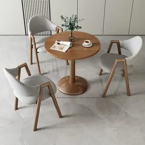 Z % Simple moderne décontracté meubles de maison petit appartement réception négociation Table chaise ensemble pour lait thé café salle à manger - Product Image 2