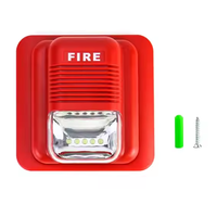 DC12v/24v LED lumière clignotante sirène incendie alarme sonore et lumineuse pour porte système d'alarme incendie klaxon et sirène stroboscopique