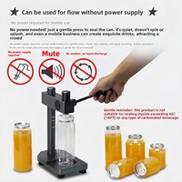 Machine de scellage manuelle commerciale de haute qualité pour canettes en plastique PET, scelleuse de canettes de boissons gazeuses avec couvercles en aluminium