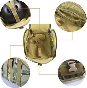 Étui de rangement camouflage pour casques de <span class=keywords><strong>moto</strong></span> et de vélo, sac tactique à coquille MOLLE pour casque - Product Image 3