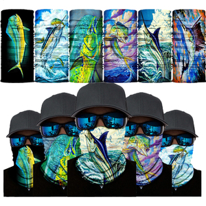 승화 전사 풀 프린트 바다 물고기 사이클링 낚시 페이스 넥 게이터 튜브 심리스 반다나 스카프 - Product Image 1