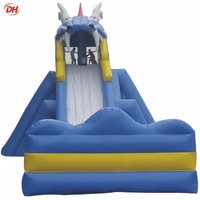 Nouveauté : Toboggan aquatique gonflable à double usage (humide et sec) avec structure souple pour toute la famille, idéal pour les jeux aquatiques en extérieur toute l'année
