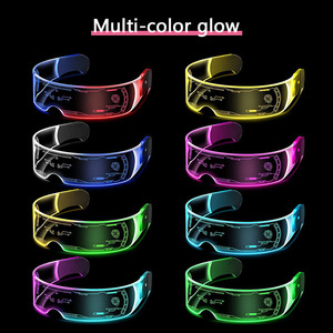 Colored Rectangle <strong>Party</strong> <strong>Glasses</strong> Blinking Light up Led Sunglasses Wireless Plastic Glowing Neon Led <strong>Glasses</strong> for <strong>Party</strong> - Product Image 5