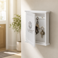Armoire murale de rangement pour clés de villa en bois massif de qualité supérieure avec logo personnalisé, boîte organisatrice de luxe pour la décoration de la maison, support d'entrée