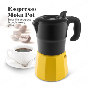 หม้อต้มกาแฟมอค<span class=keywords><strong>ค</strong></span>่า3ถ้วย, หม้อต้มกาแฟอะลูมิเนียมแบบพกพาออกแบบให้ใช้งานง่าย - Product Image 2