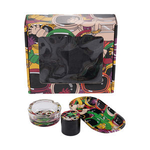 Vente en gros, kit d'accessoires pour fumeurs rose personnalisé, pipe, cendrier, pot, plateau roulant en métal, ensemble <span class=keywords><strong>de</strong></span> kit pour fumeurs 5 en 1 - Product Image 5