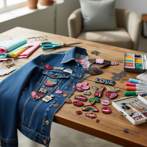 Parches bordados en 3D con lentejuelas, forma de corazón, tela chenilla, decoraciones termoadhesivas para sombreros, personalizables para diseñadores. - Product Image 2