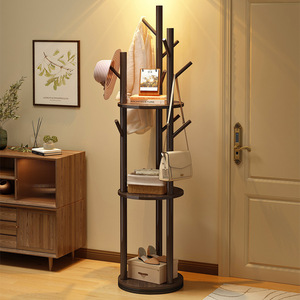 Simple floor-<b>standing</b> coat rack without hardware installation, suitable for home use, bedroom, and living room. - Product Image 1