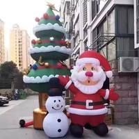 Nouveau design pour l'extérieur Grand festival Publicité de Noël Gonflables Cartoon Arche gonflable avec décorations du Père Noël
