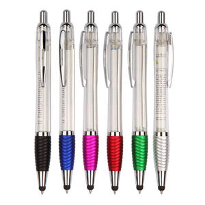 Stylo à bille en papier déroulable en plastique bon marché avec poignée en caoutchouc souple - Product Image 3