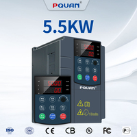 Convertisseur de fréquence VFD monophasé 5,5 kW, entrée 220 V, sortie triphasée 380 V, usage général, pour moteur