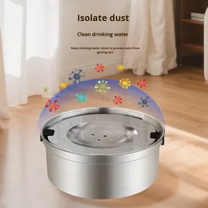 Ciotola per Cibo e Acqua per Animali Domestici in Acciaio Inox 304 Rinforzato, Capacità Ultra-grande 1,2L e 3,2L, Galleggiante e Rotonda per Cani e Gatti - Product Image 1