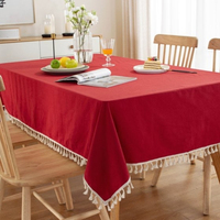 Nappe de table de mariage en coton tissé 100% |   OEM/ODM Personnalisé, Imprimé en Couleurs, Imperméable, Écologique, Résistant à l'Huile, Lavable en Machine, Résistant à la Chaleur