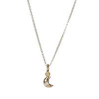 Vente en gros de breloques en laiton personnalisées DIY pour la fabrication de bijoux pendentif lune planète en zircon tendance avec chaîne à maillons en forme de cœur
