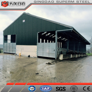 Conception moderne personnalisée Bâtiment de construction en acier léger préfabriqué Structure en acier Maison pour vaches Ferme pour bovins vaches laitières - Product Image 2