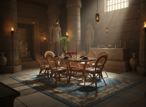 Ensemble de salle à manger en rotin JAVA, design traditionnel, table longue, idéal pour hôtels et villas, fabriqué en Indonésie – Vente chaude - Product Image 3