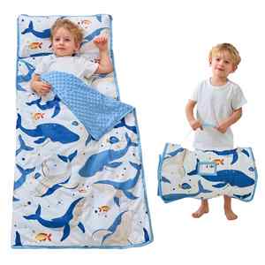 Portable Sleeping Bag Toddler Nap Mat with Removable 5lb <b>Weighted</b> <b>Blanket</b> - Product Image 4
