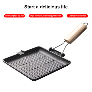 Multipurpose Steak <strong>Frying</strong> <strong>Pan</strong> Folding Handles Cast Iron <strong>Grill</strong> Deep Square Griddle <strong>Pan</strong> Non Stick Ultralight Cooking <strong>Pans</strong> - Product Image 3