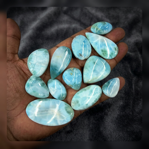 Larimar Azul Natural al por Mayor, Grado AAA, Gemas Sueltas en Cabujón, Formas y Tamaños Variados, de 20 a 30 mm Aprox. - Product Image 3