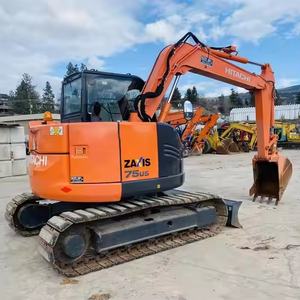 Mini-excavatrice Hitachi Zaxis 75 de 7,5 tonnes d'occasion ZX75US en provenance du Japon, composants principaux : moteur, boîte de vitesses, pompe, en vente - Product Image 1